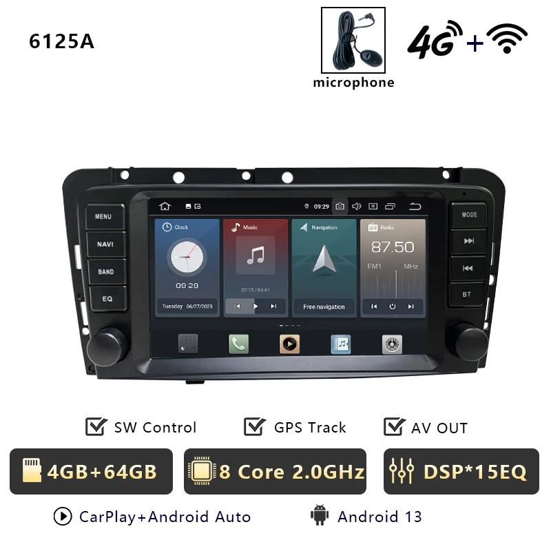 CHSTEK Radio Carplay voor Volvo S40 2006 V40 XC70 V70 S60 2005 2007 2008 2009 Android 4G WIFI GPS Navigatie Media Touchscreens