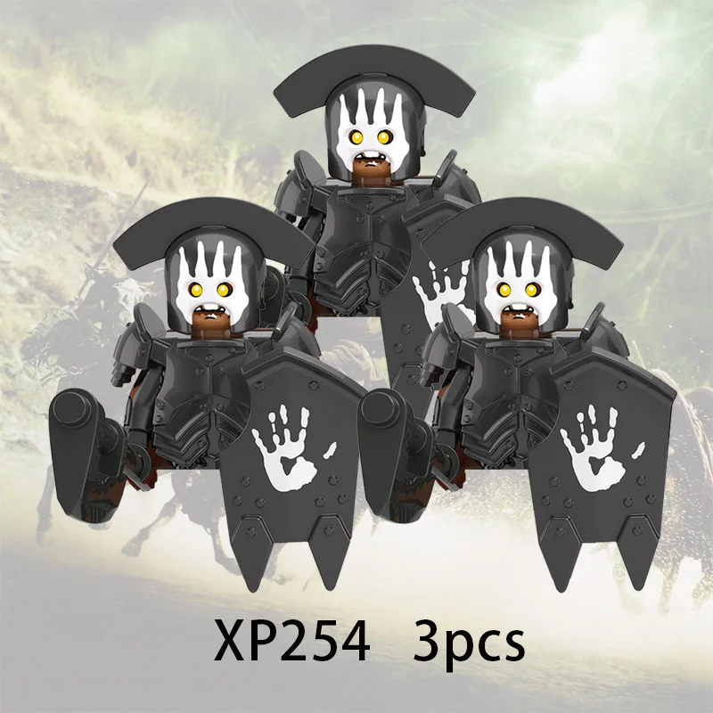 3 stücke Herr Ringe Elfen Orcs Armee Zwerg Rohan Mini Action Spielzeug Figuren Bausteine Montage Spielzeug für Kinder Geburtstag geschenk