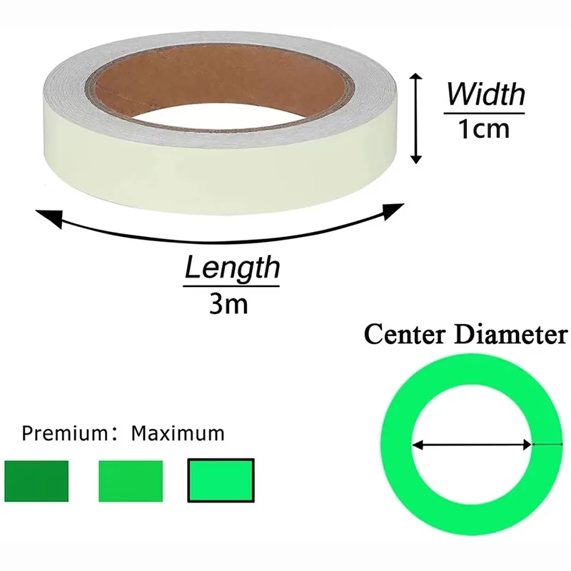 Светящаяся лента, 1/2/5 шт., флуоресцентная самоклеящаяся светящаяся в темноте наклейка для безопасности, украшения дома, лестницы, предупреждающие