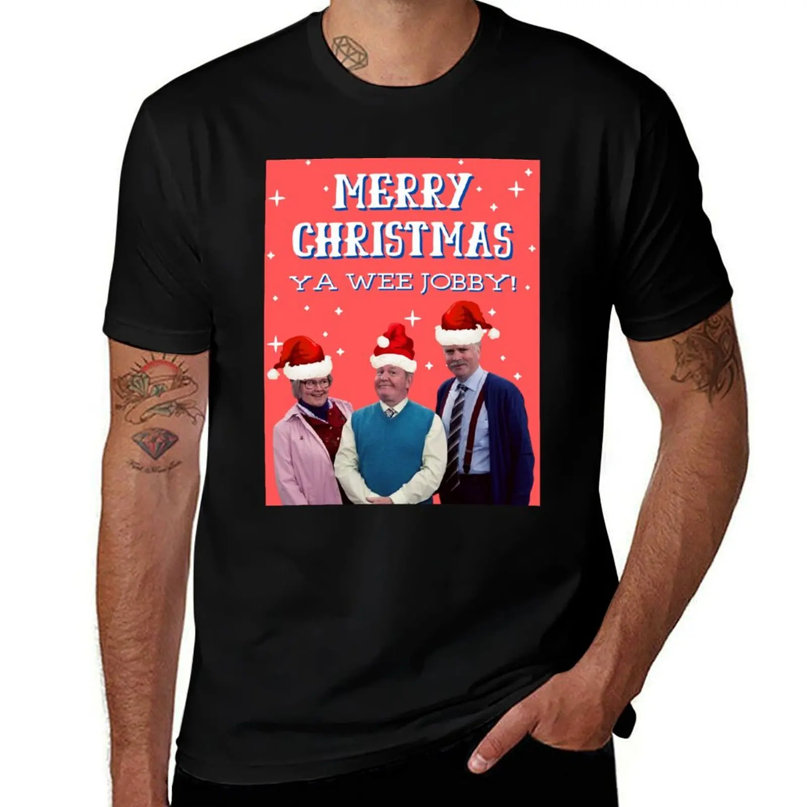 Merry Christmas Ya Wee Jobby - 2021 - Jack, Victor and Isa T-Shirt Comfort Stretch Tee Shirt