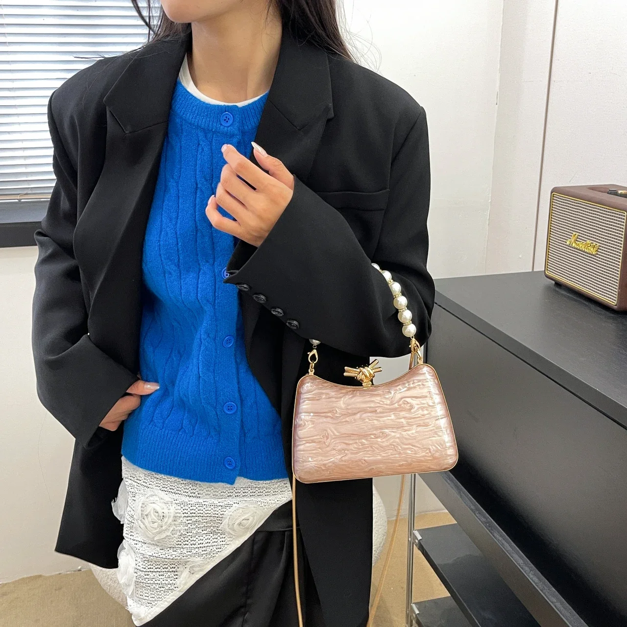 

Minimalist Trendy Leather Diaper Bags For Women Chic Designer Shoulder Bag Large Capacity Simple Commuter Bag Solid Color