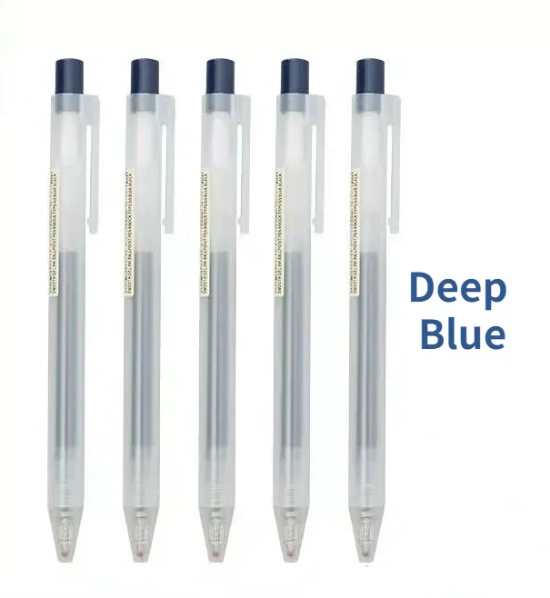 3Pcs MUJIs Style Press Gel Pen 0.5mm Student Exam Office Signature Writing Pens Japan Ink Press Pen Business Japanese Stationery