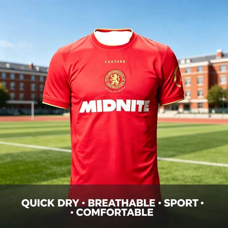 26-27 Neues Middlesbrough Herren-Fußballtrikot, 3 Farben wählbar, modisches Fußball-T-Shirt, schnelltrocknendes Polyester-Sportoberteil, Eltern-Kind-Set – Detail 1