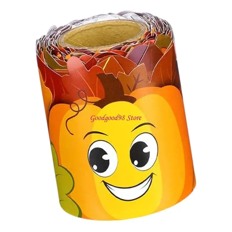

10m Pumpkin Leaf Bulletin Border Trim Thanksgiving Day Bulletin Board Borders Autumn Border Sticker Decorations