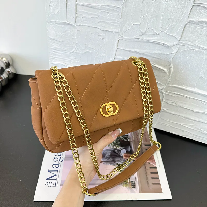 

Chic 2025 Crossbody Bag for Women, Elegant Small Square Purse with Chain Strap, Versatile Day-to-Night Shoulder Bag