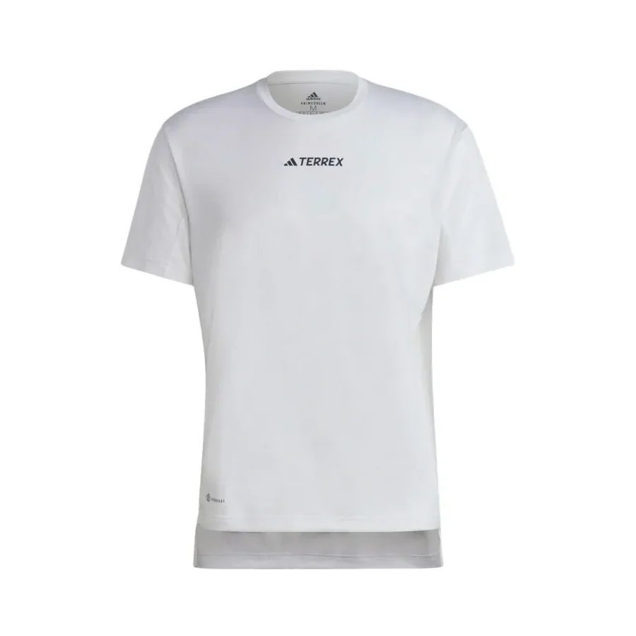 adidas Loose Round Neck Logo Print Short Sleeve T-Shirt Sports Breathable Casual Versatile White