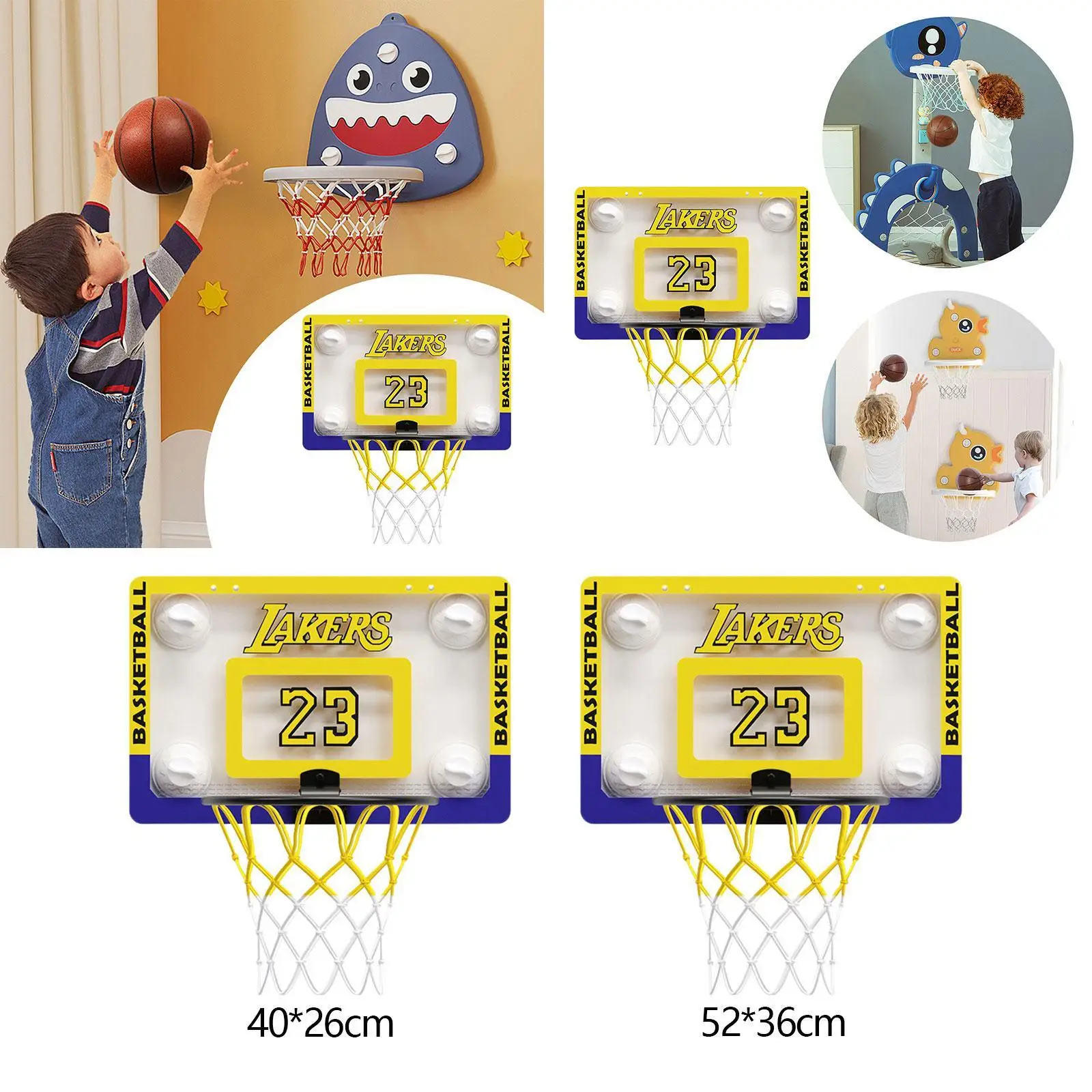 

Door Hanging Basketball Hoop Easter Shatterproof Backboard for Teens Outdoor