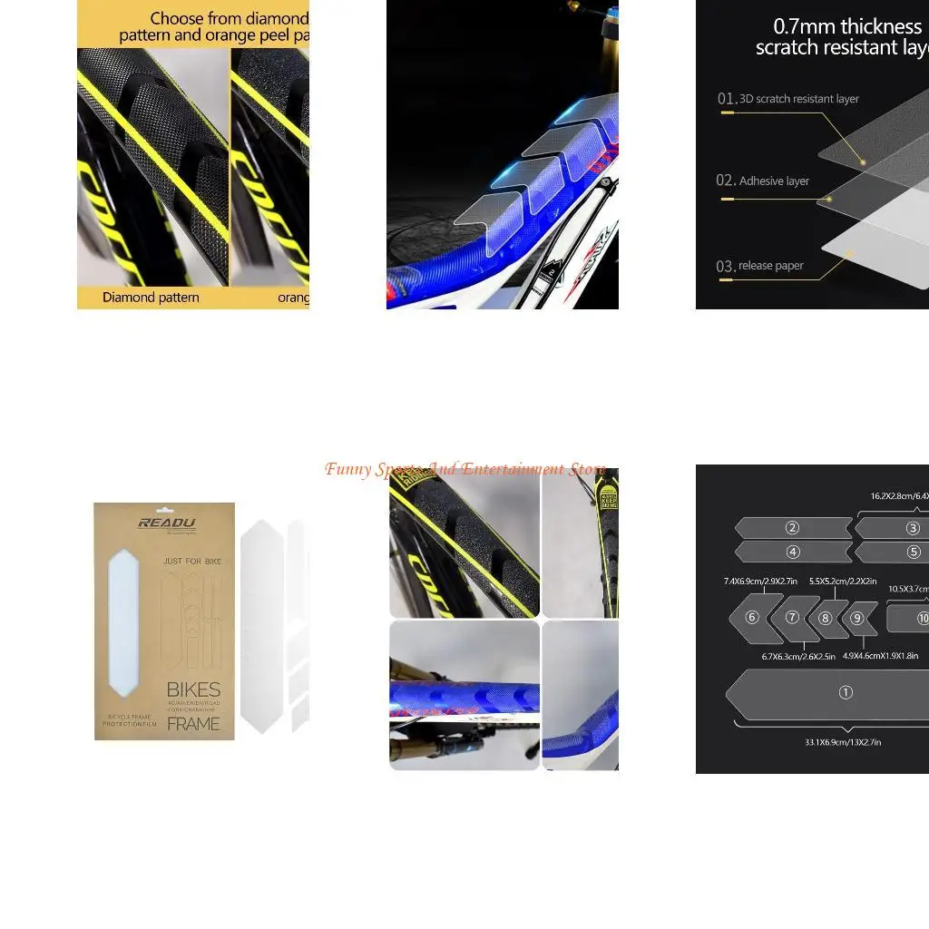 

C4DE Велосипедная рама для защитной наклейки, ударопрочная защита рамы велосипеда, защитная лента для горного велосипеда, ваш Fr