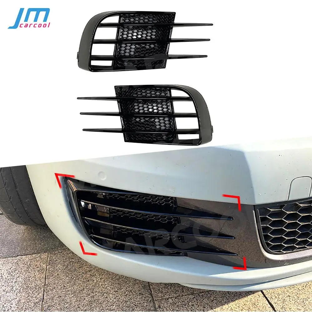 ABS Front Fog Lamps Shrouds Trim For Volkswagen VW Golf 6 VI GTI GTD 2009-2013 Foglight Cover Bumper Grille Car Accessories