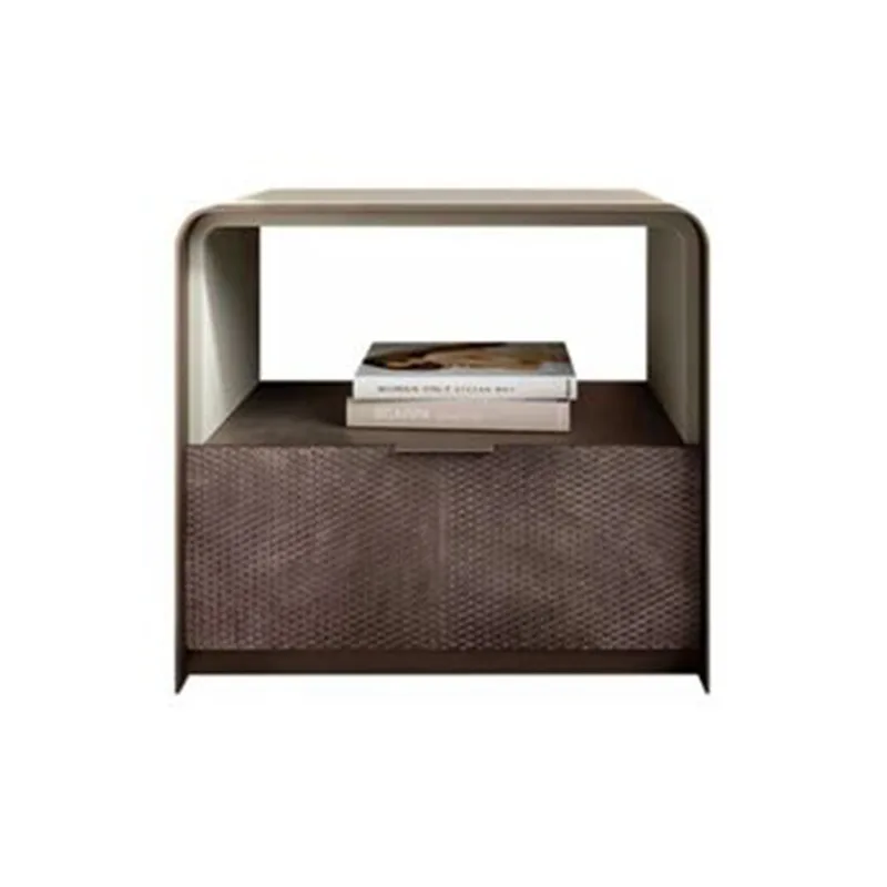 

Bedside table Light luxury bedside table Art post-modern simple villa Bedroom Internet celebrity storage