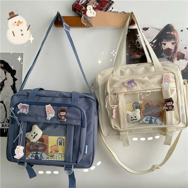 Japanese Kawaii Itabag Girls Back To School 2024 Nylon Bag College Student Crossbody Bags For Women Handbags Ita Bag ShoulderBag