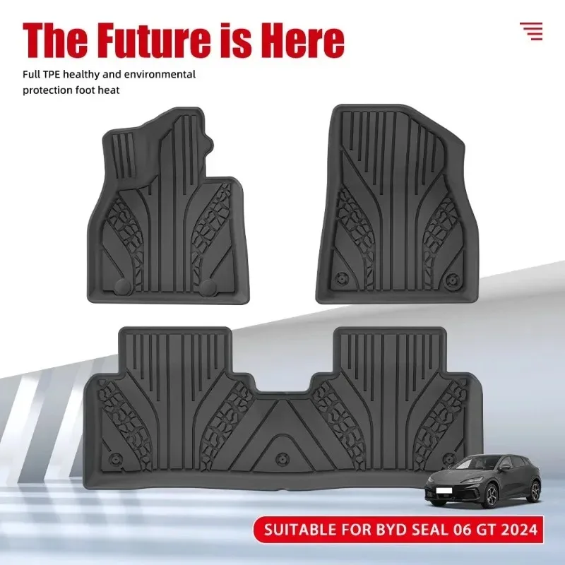 New Arrivals Premium waterproof non-slip 3D TPE Rear Trunk Mat for Byd Seal 06 Gt 2024，All Weather Dustproof Black Interior