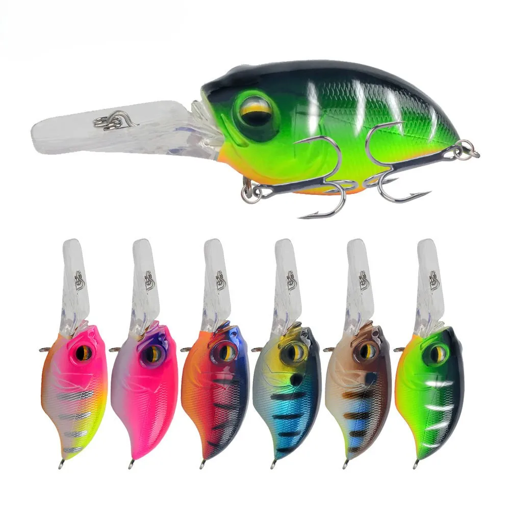 

Deep Diving Crankbait 7.6cm 10g, Long Bill Floating Lure with Rattle & 3D Eyes for Bass Fishing, Competition Grade Hard Bait