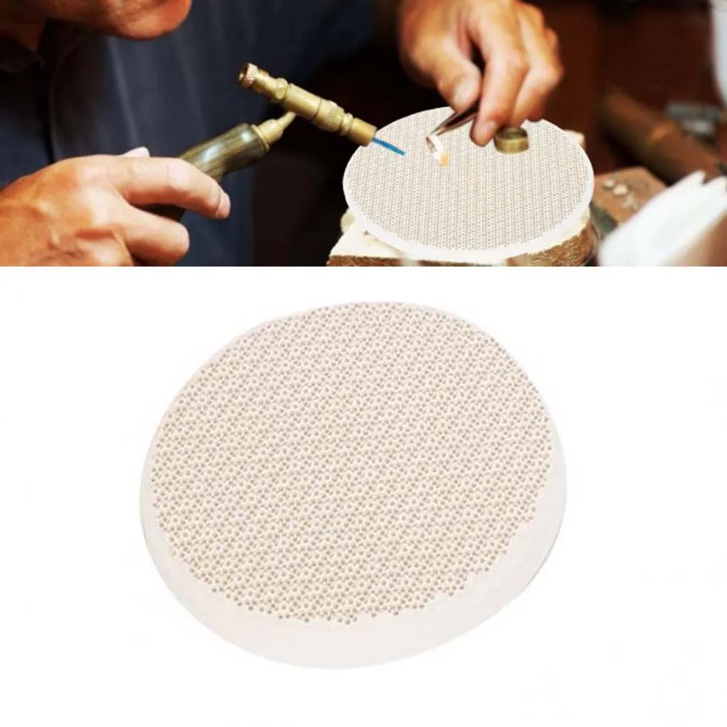 1x Square/Round Honeycomb Ceramic Soldering Board Soldering Honeycomb Panel Jewelry Soldering Block Making Tool/Honeycomb needle