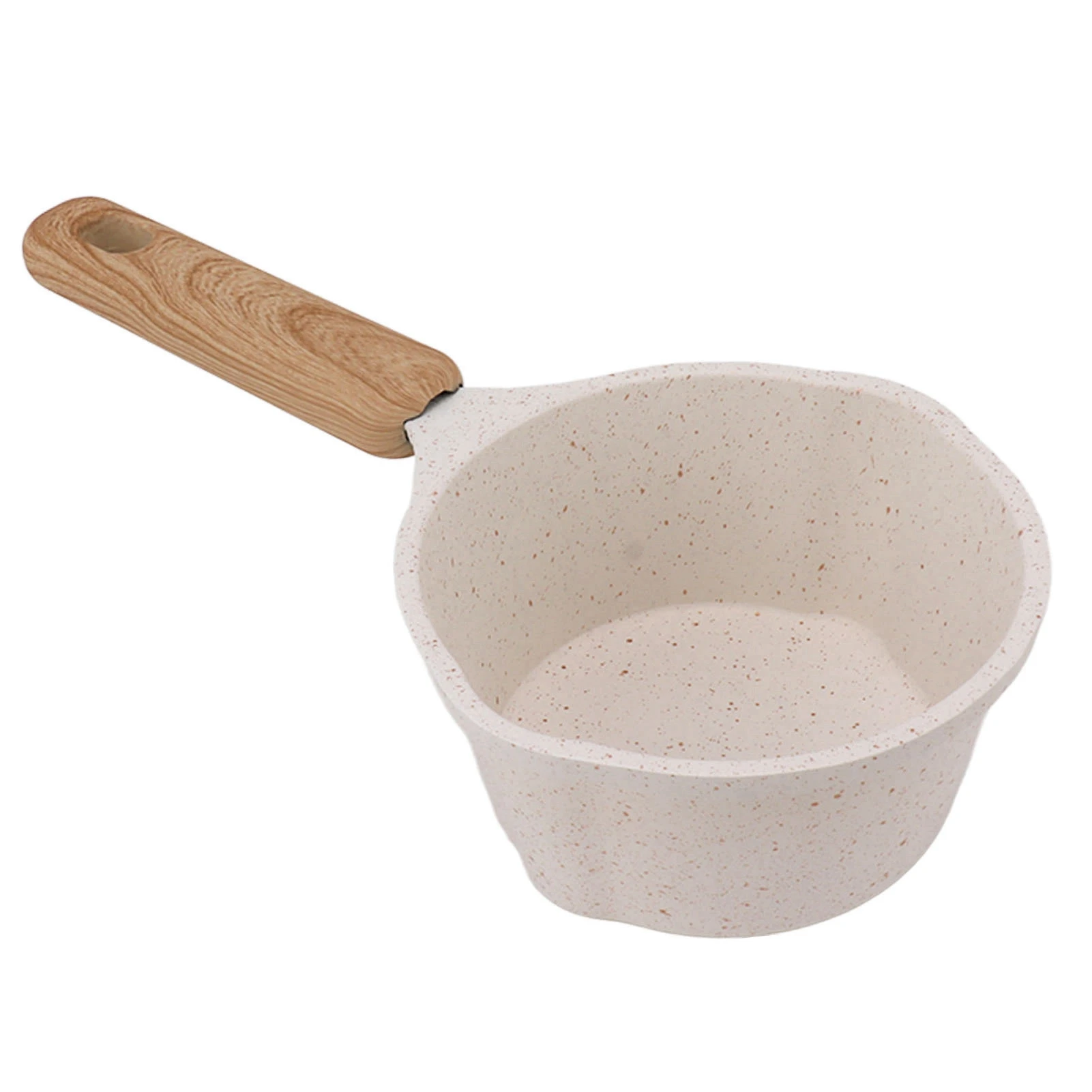 Nonstick Small Pot Small White Sauce Pan Flat Bottom Milk Pot Multifunctional Cooking Pot for Frying Nonstick Small Sauce Pot