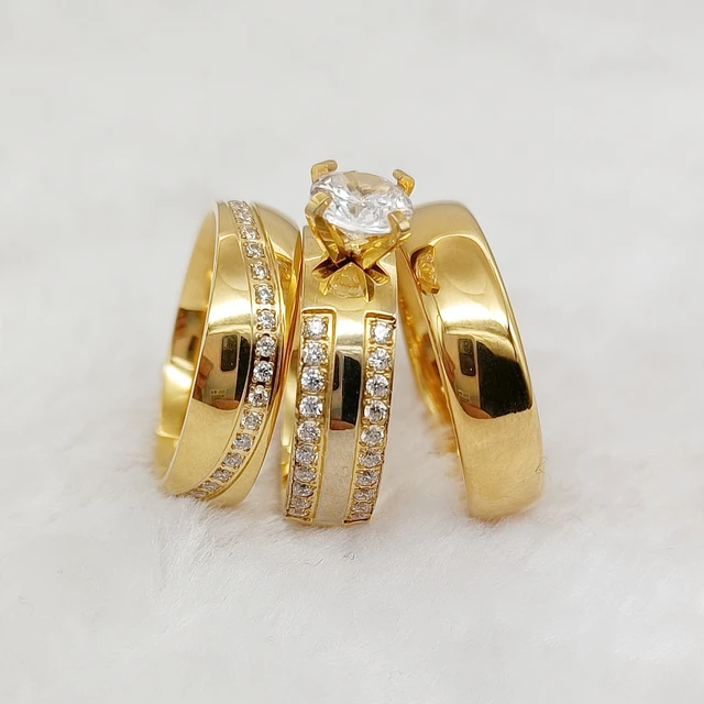 Anillos para parejas de oro sale