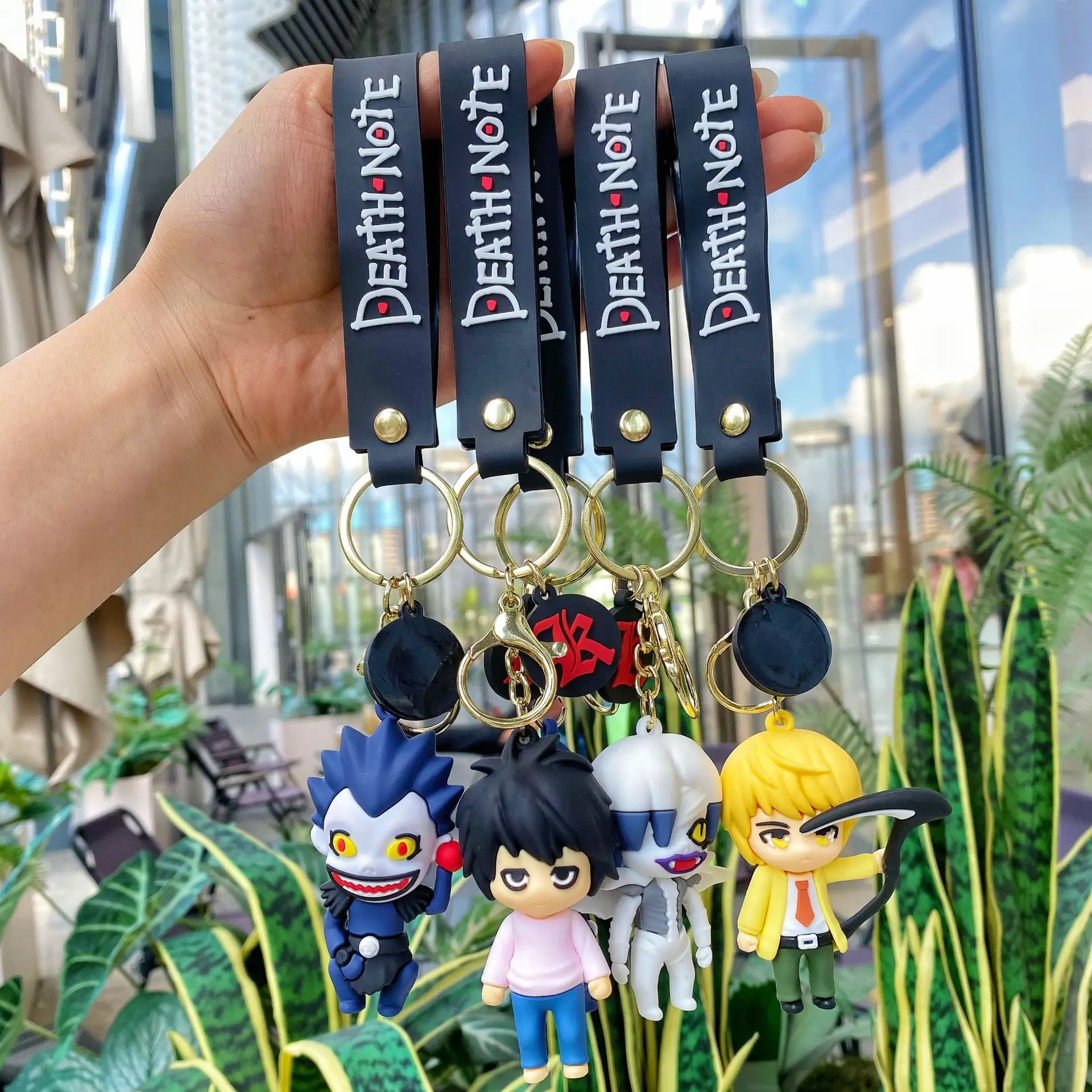 New Anime Keychain Women Men Key Chain Cartoon Double Sided Pendant Key Holder Acrylic Jewelry For Children Birthday Gifts view 4