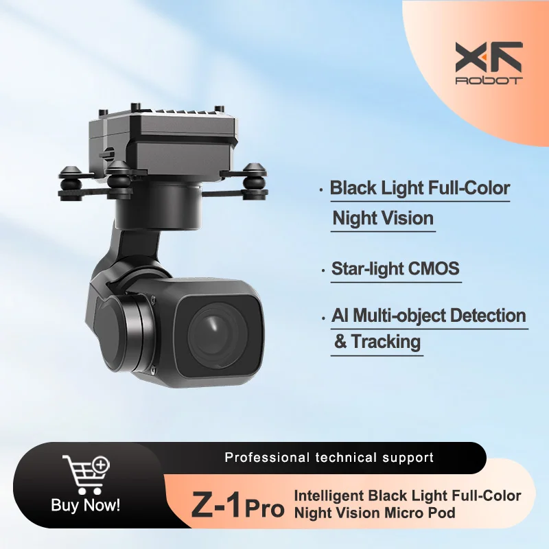 

XF-Z-1PRO 3-Axis gimbal Intelligent Black Light Full-Color Night Vision Micro Pod Supports network, UART and S.BUS MAVLink