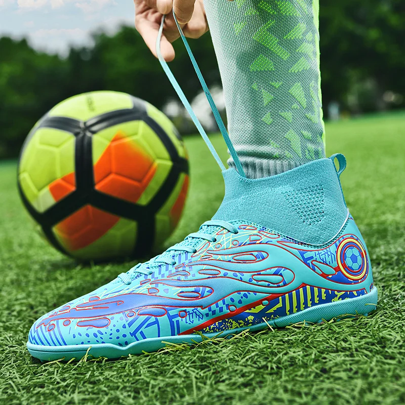 Man's Soccer Shoes Adult Kid TF/FG Outsole Non-Slip Unisex Football Cleats Outdoor Lawn Breathable Sneakers New Arrival 2023