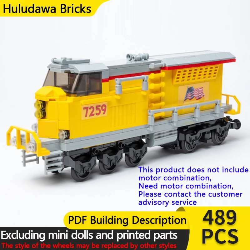 

City Car Model MOC Building Bricks Railway Freight Locomotive Modular Technology Gifts Holiday Assemble Children Toys Suit