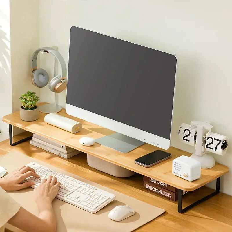 Desktop Computer ShelfElevated Desk Display Stand for Monitor Screen ElevationDormitory Table OrganizerErgonomic Monitor Stand