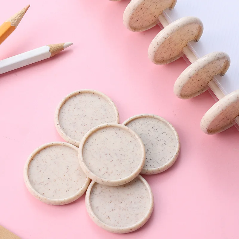 100pcs 35MM/28MM Eco-friendly Mushroom Hole Notebook Plastic Disc Notebook Loose-leaf Plastic Ring Disc Planner Ring Binder