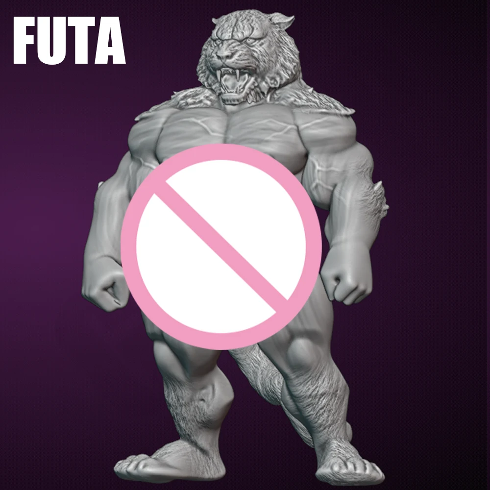 

FUTA Tiger Warrior 1/24 Scale Resin Figure Model Kit Sexy Diorama Unassembled Unpainted Doll 3D Printing DIY Statue Crafts Toy