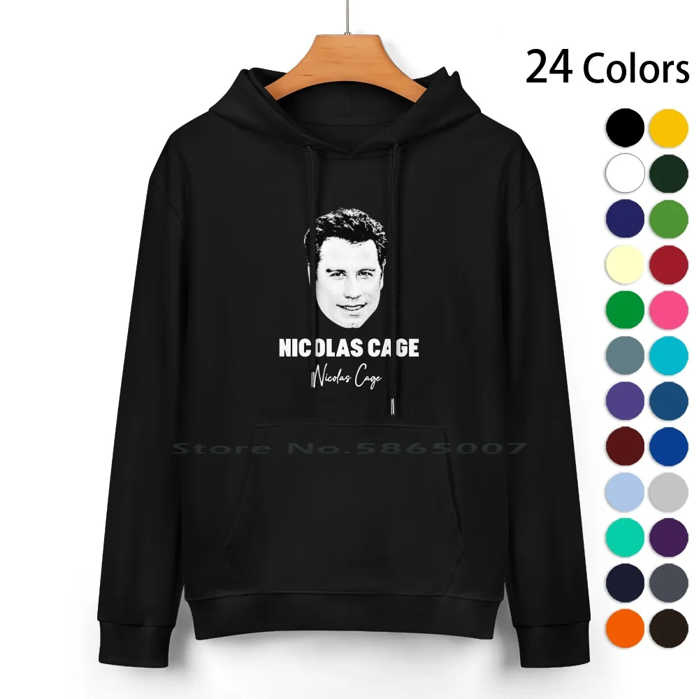 Nicolas Cage Faceoff Pure Cotton Hoodie Sweater 24 Colors Weird Wickerman Olivia Newton John Nick Cage Con Air Nicholas Cage