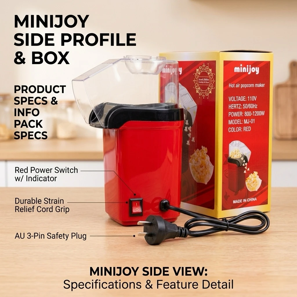 Mini máquina para hacer palomitas de maíz, máquina para hacer palomitas de maíz con aire caliente, máquina eléctrica para hacer palomitas de maíz de 1200W, máquina para hacer palomitas de maíz sin aceite, refrigerio saludable para la noche de cine en casa, 110V-220V