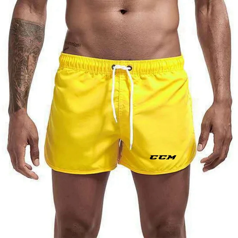 Logo personalizzato CCM pantaloncini da spiaggia moda estiva da uomo stampa costumi da bagno Casual surf Sport pantaloncini traspiranti ad