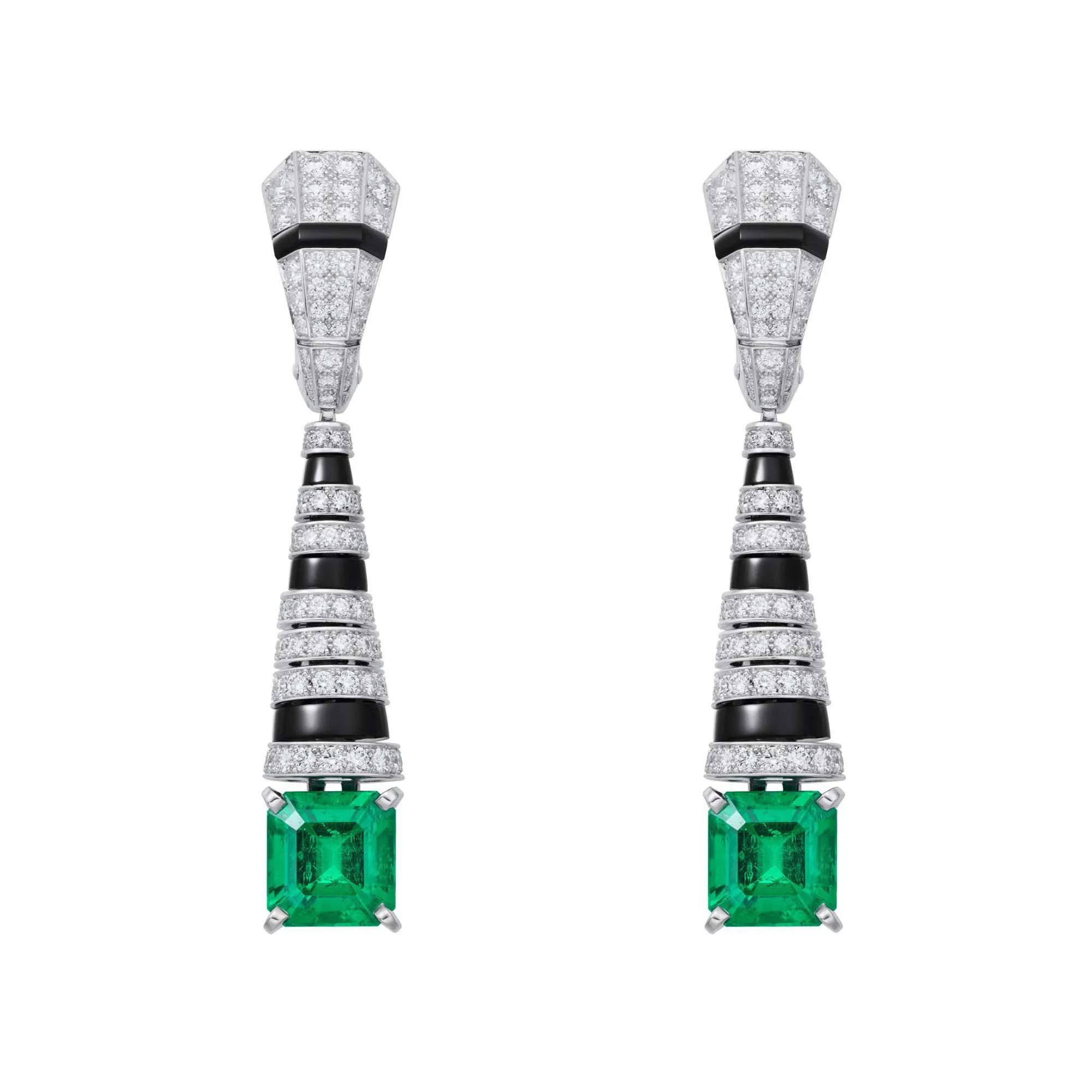 

Art Deco Style 2.5ct Artificial Emerald Drop Earrings 925 Sterling Silver Vintage Fine Jewelry for Women's Wedding Party Gifts