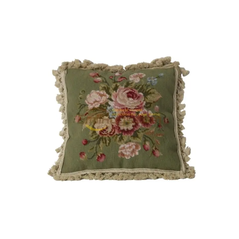 

More high-end needlepoint national woven pillows floss pillow rural American neoclassicism