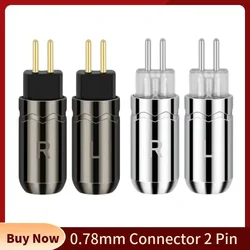 DIY UM3X W4R UE18 Headphone 2 Pin 0.78mm Plug Connector Speaker Terminal Earphone Jack Consumer Electronics Gold Rhodium Plated