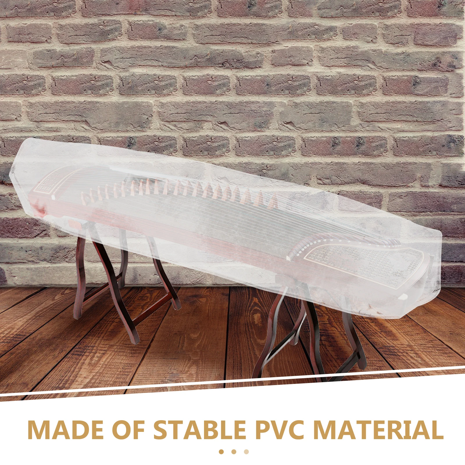 

Guzheng Dust Cover Transparent Tassel M71 Size PVC Material Protection Decorative Instrument Cover For Musical Ancient