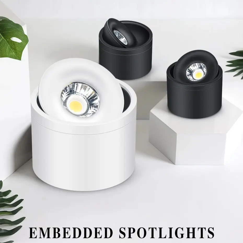 

Surface Mounted LED Ceiling Downlights 15W Dimmable led Spot lights AC220V 110V LED Downlights for Corridor Living Room lighting