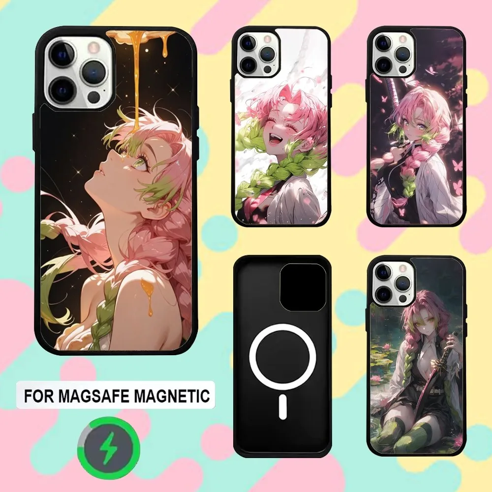 

M-Mitsuri Kanroji Anime Phone Case For iPhone 16e,16,15,14,13,12,11,Plus,Pro,Max,Mini Magsafe Magnetic Wireless Charging