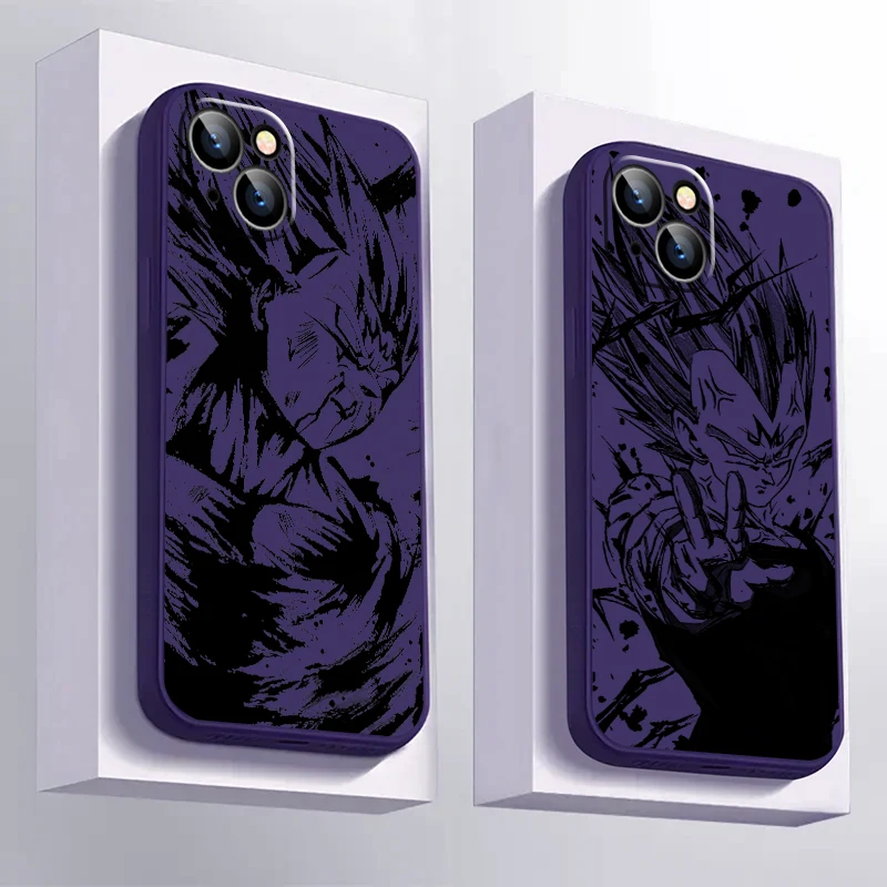 D-Dragons Balls G-Gokus For iPhone 15 14 Plus 13 12 11 Pro Max 13 12 Mini X XR XS Max Phone Case Liquid Silicone Shell