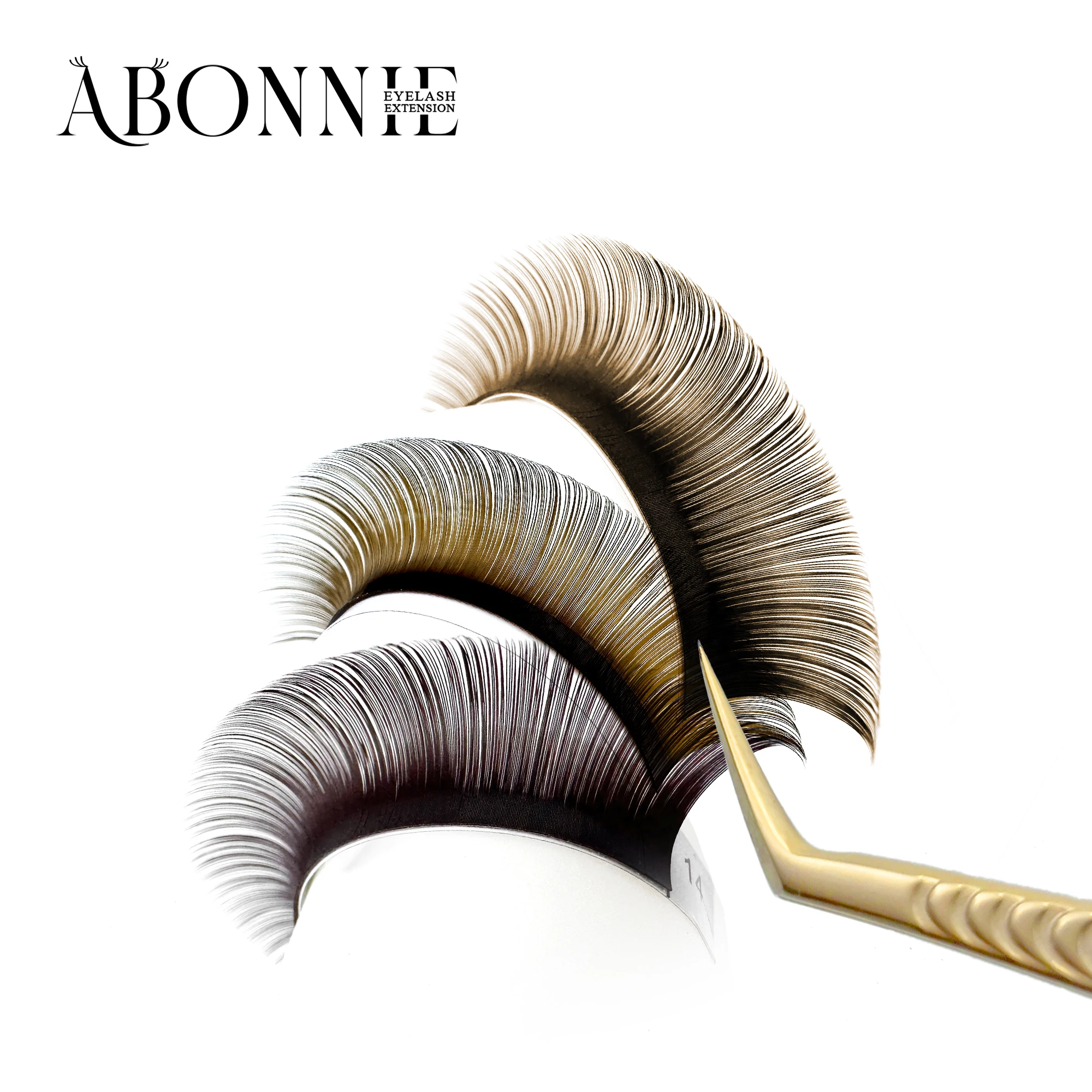 Abonnie 0,03mm cc braune Wimpern verlängerungen Kaschmir weiche klassische dunkelbraune Wimpern verlängerungen natürliche individuelle Wimpern – Detail 5