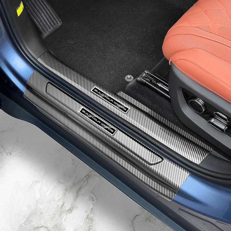 

Для BYD Sea Lion 07 EV 2024 2025 пороговая полоса из углеродного волокна с рисунком, защитная пластина багажника, украшение, защита педали двери автомобиля