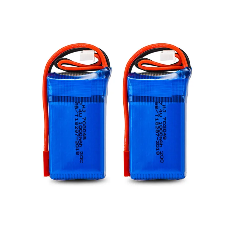 

2 pcs lot For WLtoys V262 V353 V912 RC lipo Battery 7.4V 1000mAh 20C 2S Li-Po Battery for RC Helicopter Quadcopter