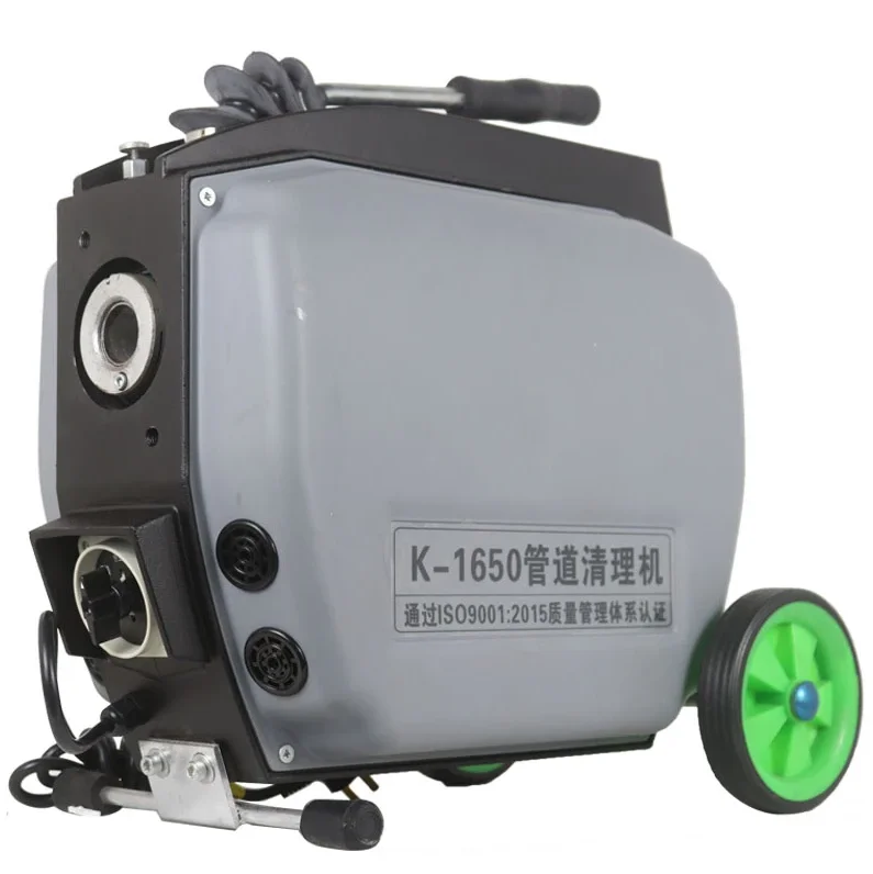 2026 K-1650 Large-scale sewer dredger sewer tool high-power electric pipe dredger pipe dredging machine with 5 meter springs