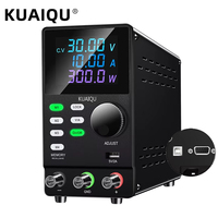 KUAIQU DC Power Supply Variable, 30V 10A Programmable Adjustable Regulated Lab Bench Power Supply with PC Software,Output Switch