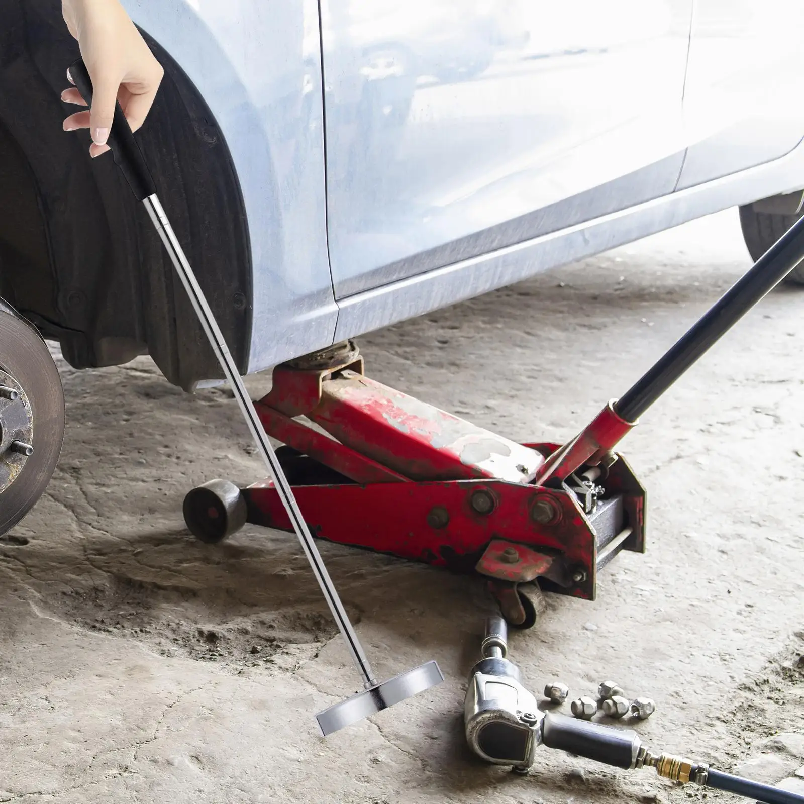 Telescoping Nail Sweeper Pickup เครื่องมือ,Heavy Duty มือถือสกรูอะไหล่ Sweeper 35lb สําหรับเล็บสนามหญ้า,Workshops