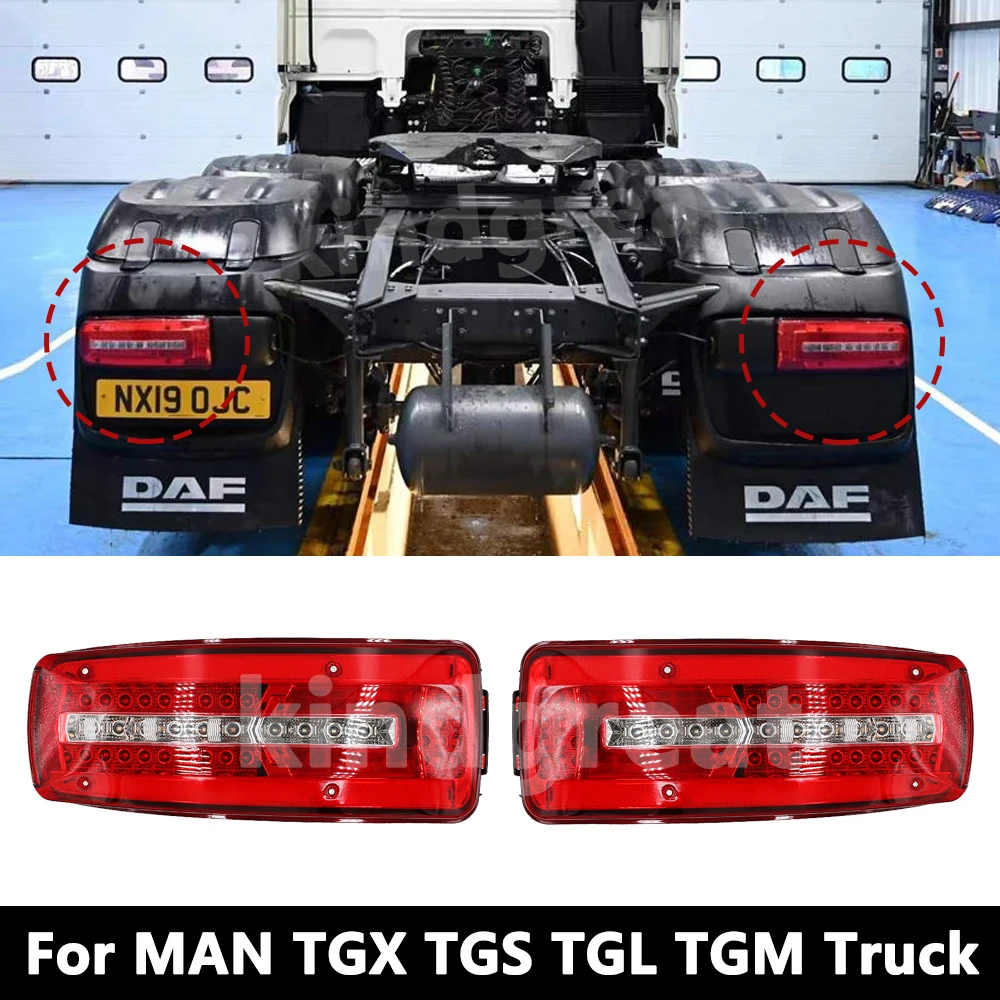 1PCS For MAN TGX TGS TGL TGM  New Style LED Truck Tail Light 81252256564 81252256563 81252256562