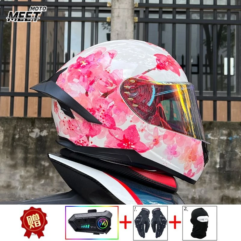 

ORZ Motorcycle Bluetooth Helmet Four Season Motorbike Helmet for Men Women Motocross Helmet Capacete De Motocicleta