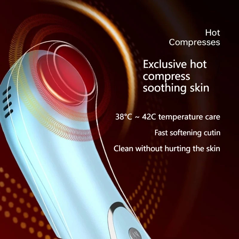2025 Novo design de cabeça preta martelo frio e quente para equipamentos de beleza de limpeza de pele facial