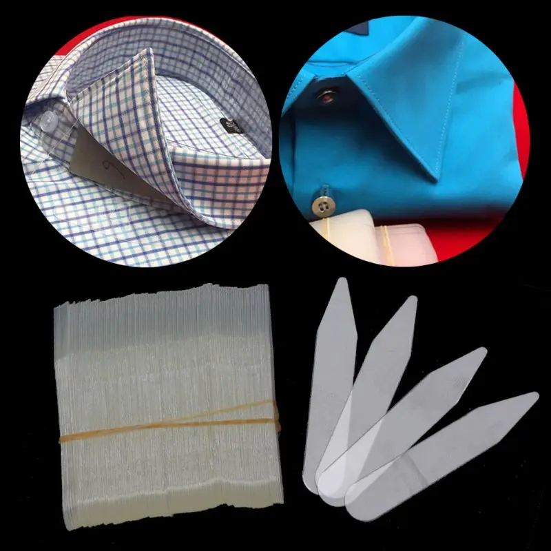 200 pz collare di plastica rinforzi rimane ossa Set per camicia vestito regali da uomo collare di plastica trasparente rimane 55x10mm regali trasparenti