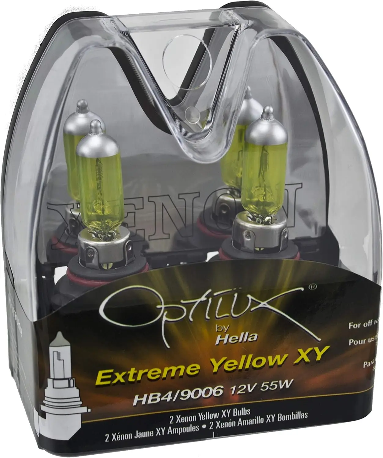 

XY Series HB4 9006 Xenon Yellow Halogen Bulbs, 12V, 55W, 2-Pack for Enhanced Visibility