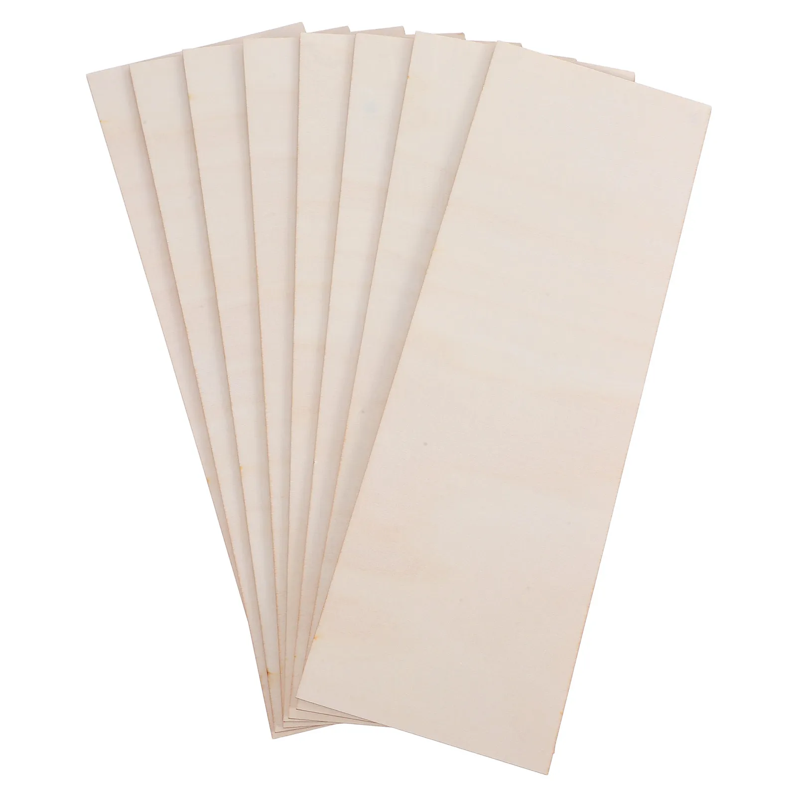 8Pcs Blank Wood Sheet Rectangle Unfinished Natural Texture for Artistic Expression Painting Drawing Engraving DIY Home Decor