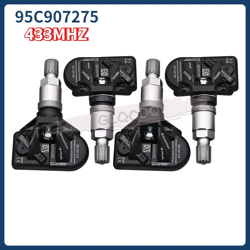

4 шт. 95C907275 433 МГц TPMS системы контроля давления в шинах для Audi A5 A6 e-tron RS Q6 Volkswagen Passat Tiguan Volvo EX90 XC90